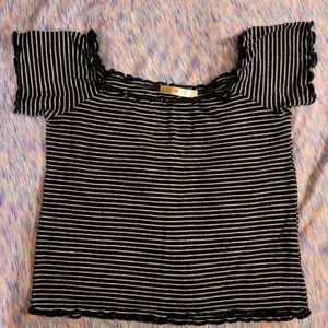 Heart ❤️ Hips stretch crop top women's Medium electric stripe